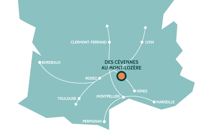 Carte pour situer la Lozère dans la France