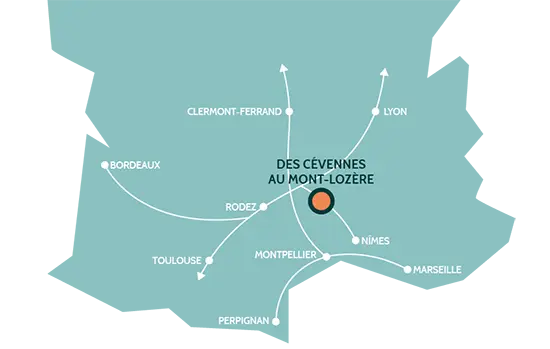 Carte pour situer la Lozère dans la France