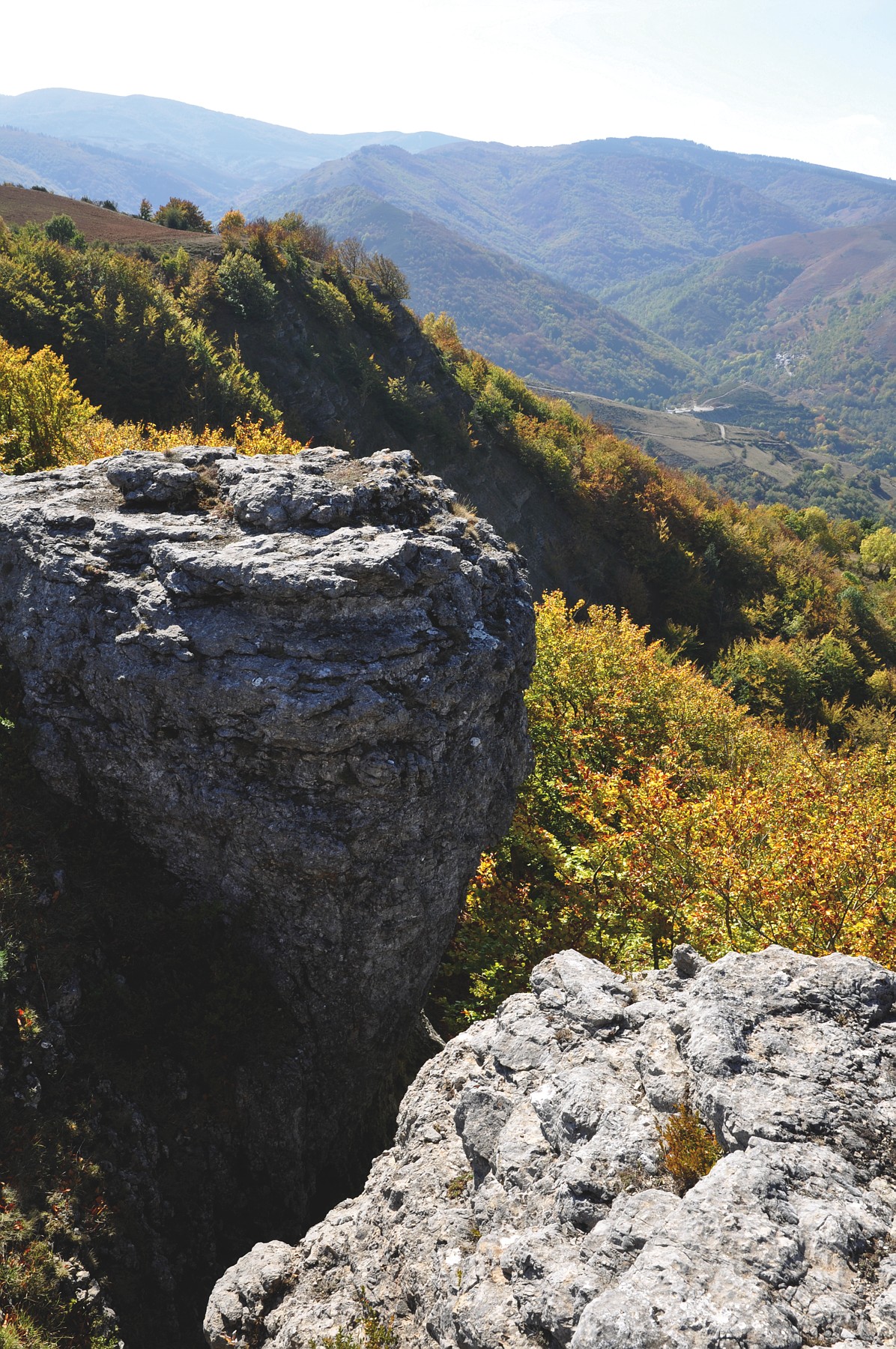 Randonnée automne corniches de l'hospitalet Cévennes
