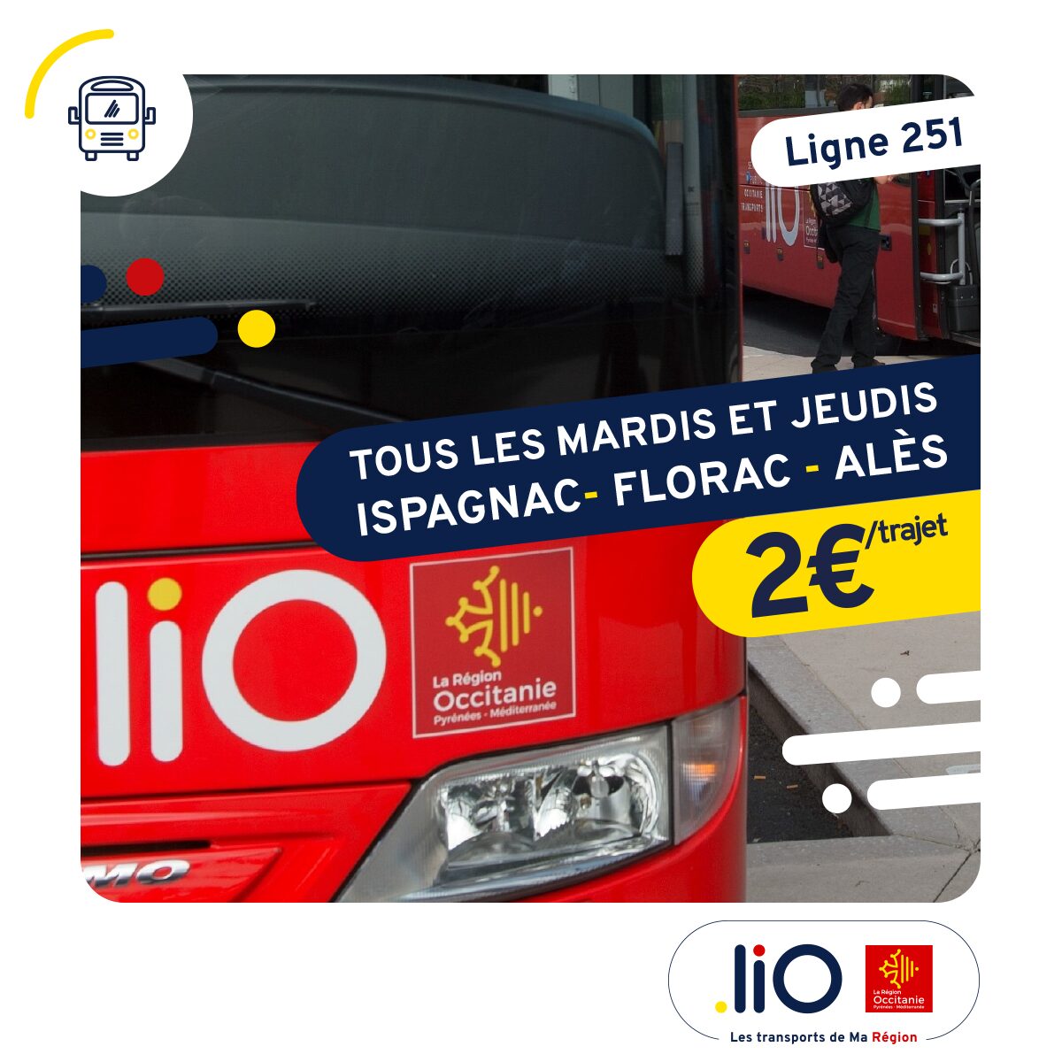 Image 1 : Horaires ligne de bus LIO Alès - Florac - Mende