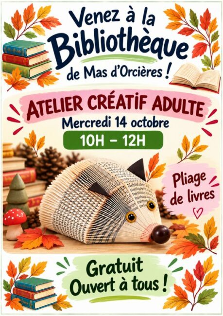 Image 0 : ATELIER CRÉATIF ADULTE - PLIAGE DE LIVRES