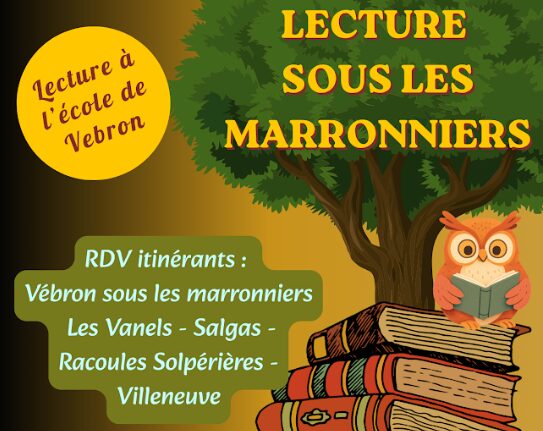Image 0 : LECTURE SOUS LES MARRONNIERS À VEBRON