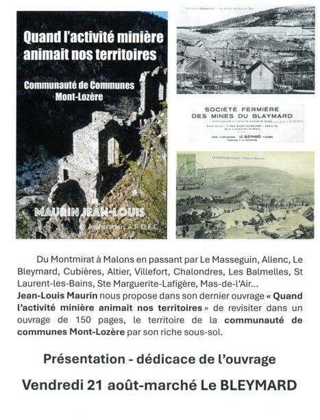 Image 0 : PRÉSENTATION OUVRAGE "QUAND L'ACTIVITÉ MINIÈRE ANIMAIT NOS TERRITOIRES