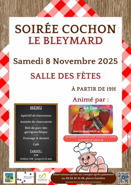 Image 0 : SOIRÉE COCHON LE BLEYMARD