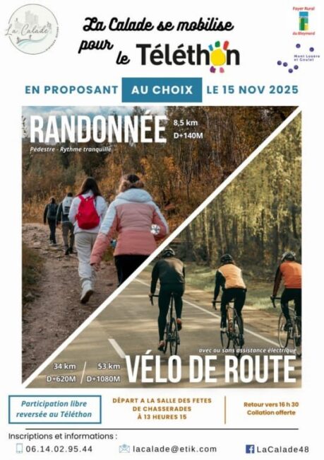 Image 0 : SORTIE VÉLO ET RANDONNÉE PÉDESTRE AU PROFIT DU TÉLÉTHON